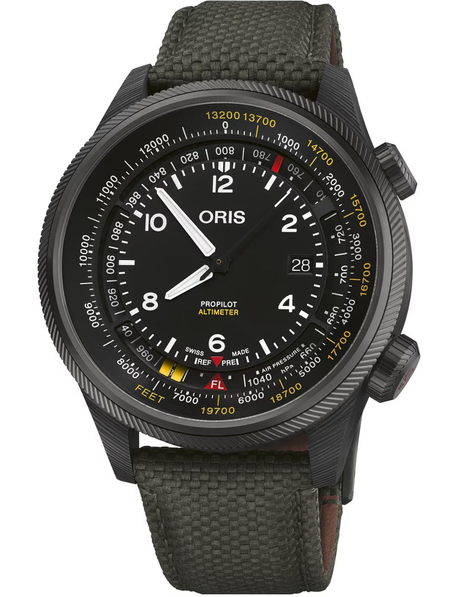 Oris ProPilot Altimeter - Feet Scale 47mm Black Dial Men's Watch 01 793 7775 8734-Set
