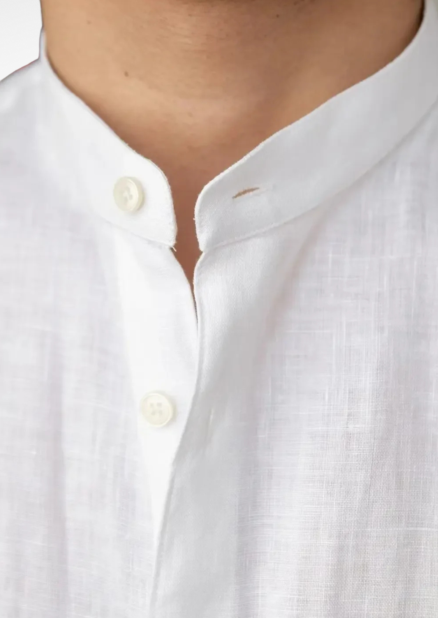 BRUNELLO SEASIDE LINEN SHIRT - White