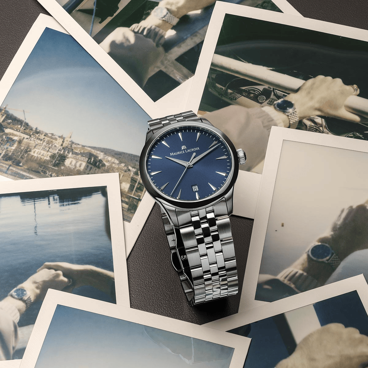 Maurice Lacroix 1975 Quartz 39mm Blue Dial Men's Watch 751007-SS002-430-1