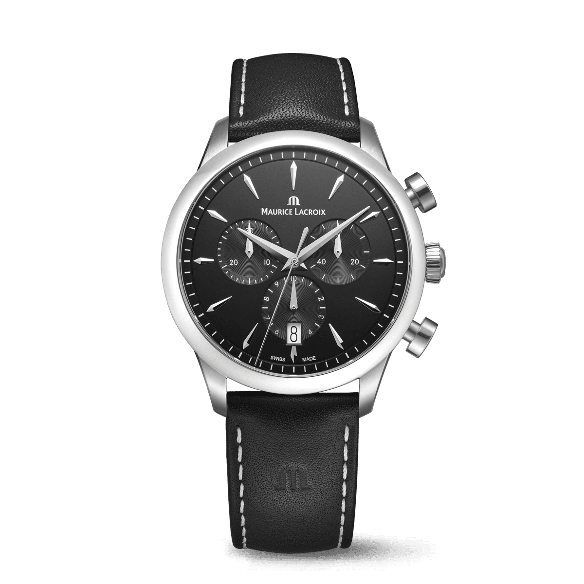 Maurice Lacroix 1975 Quartz Chronograph 40mm Black Dial Men's Watch 751038-SS001-330-2