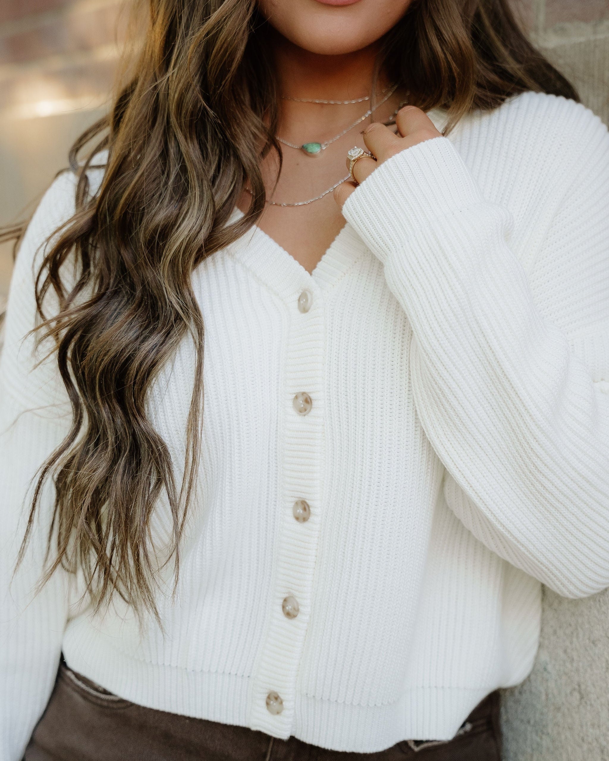 Fern Sweater Cardigan - Cream