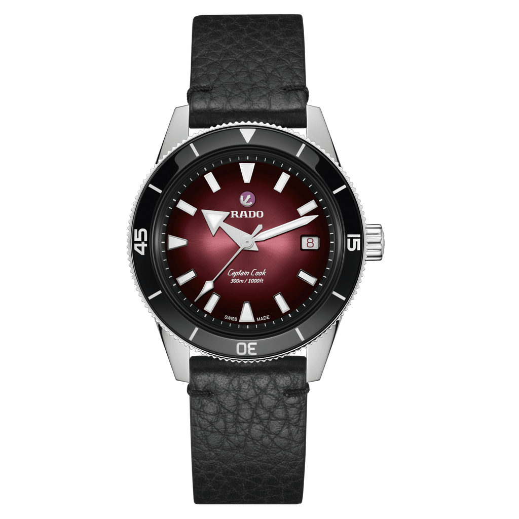 RADO Captain Cook Automatic 39mm Burgundy Dial Men's Watch R32223408
