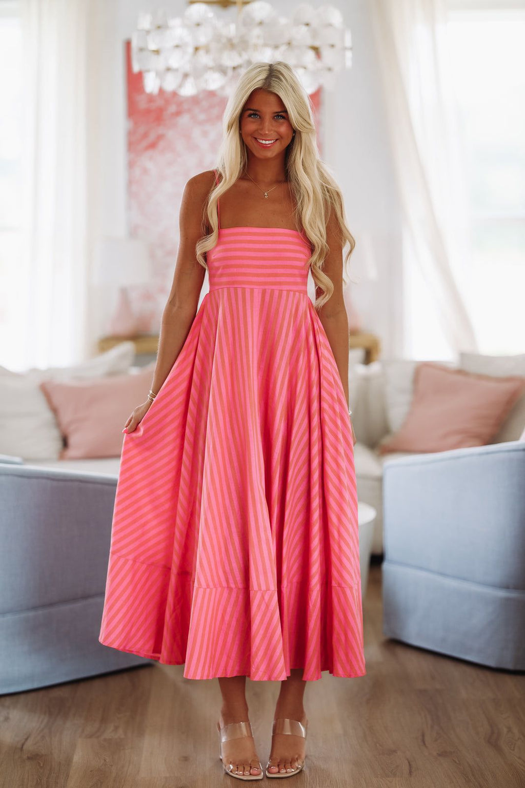 Dreams Maxi Dress - Pink and Orange