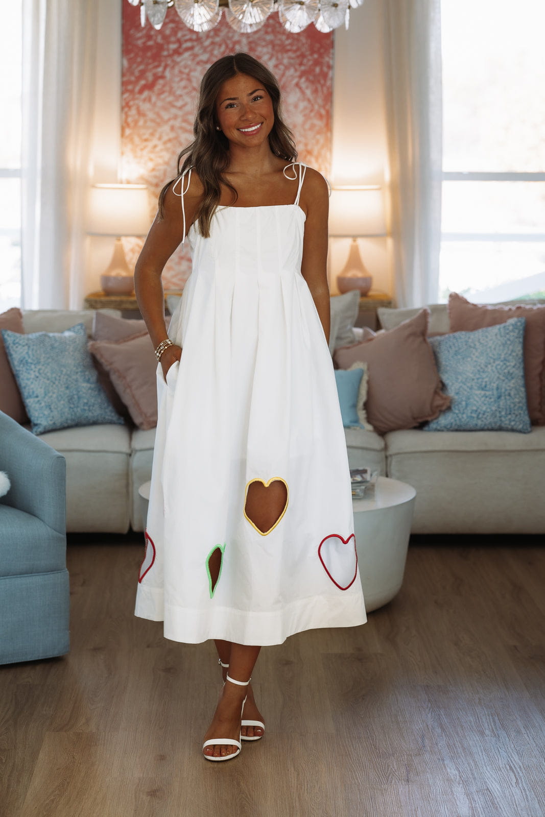 Cupid's Cutout Midi Dress - White