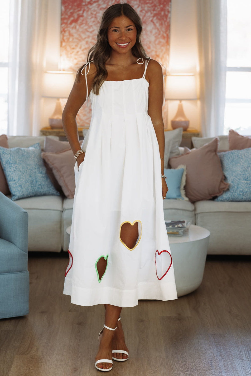 Cupid's Cutout Midi Dress - White