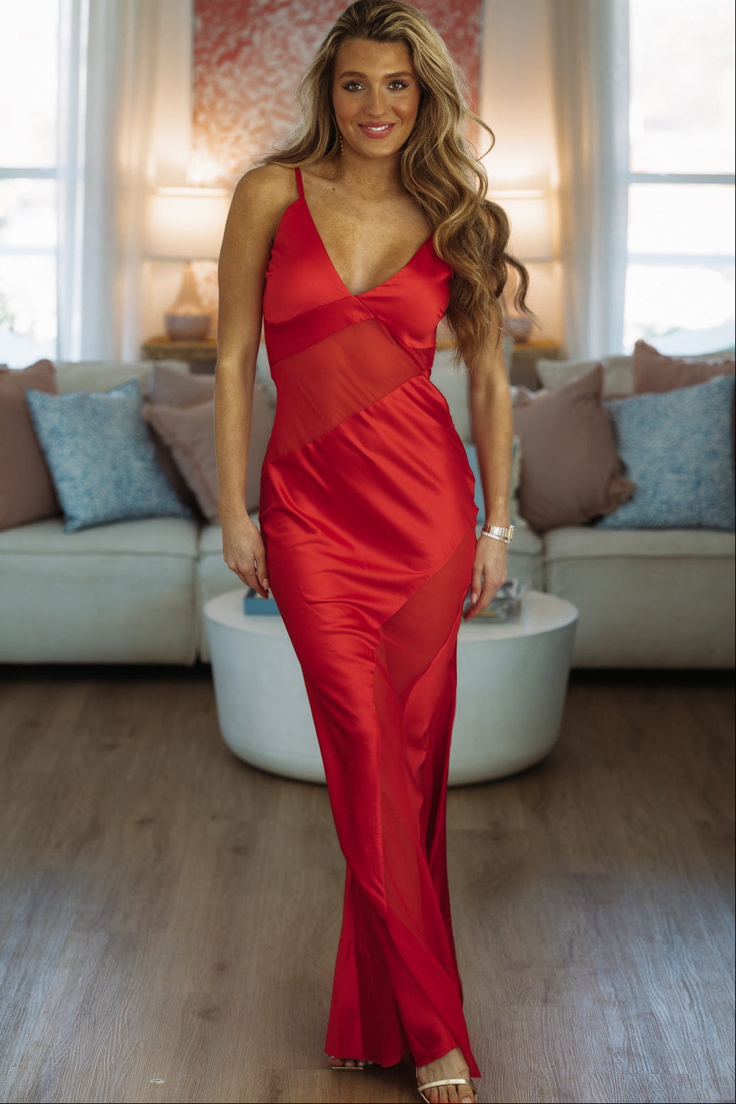 Amour Evening Maxi Dress - Red