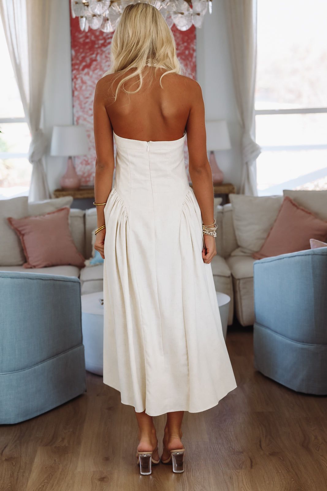 Be Darling Maxi Dress by Line and Dot - Ecru