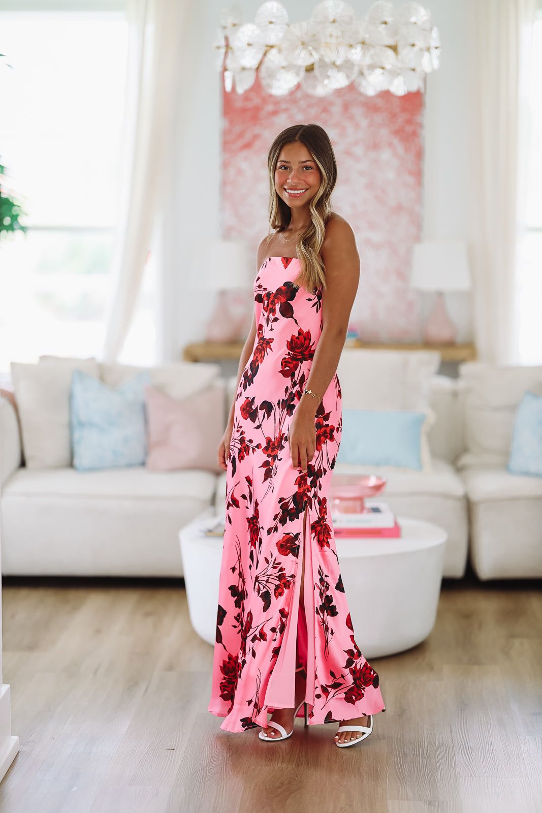 Different Level Maxi Dress - Pink
