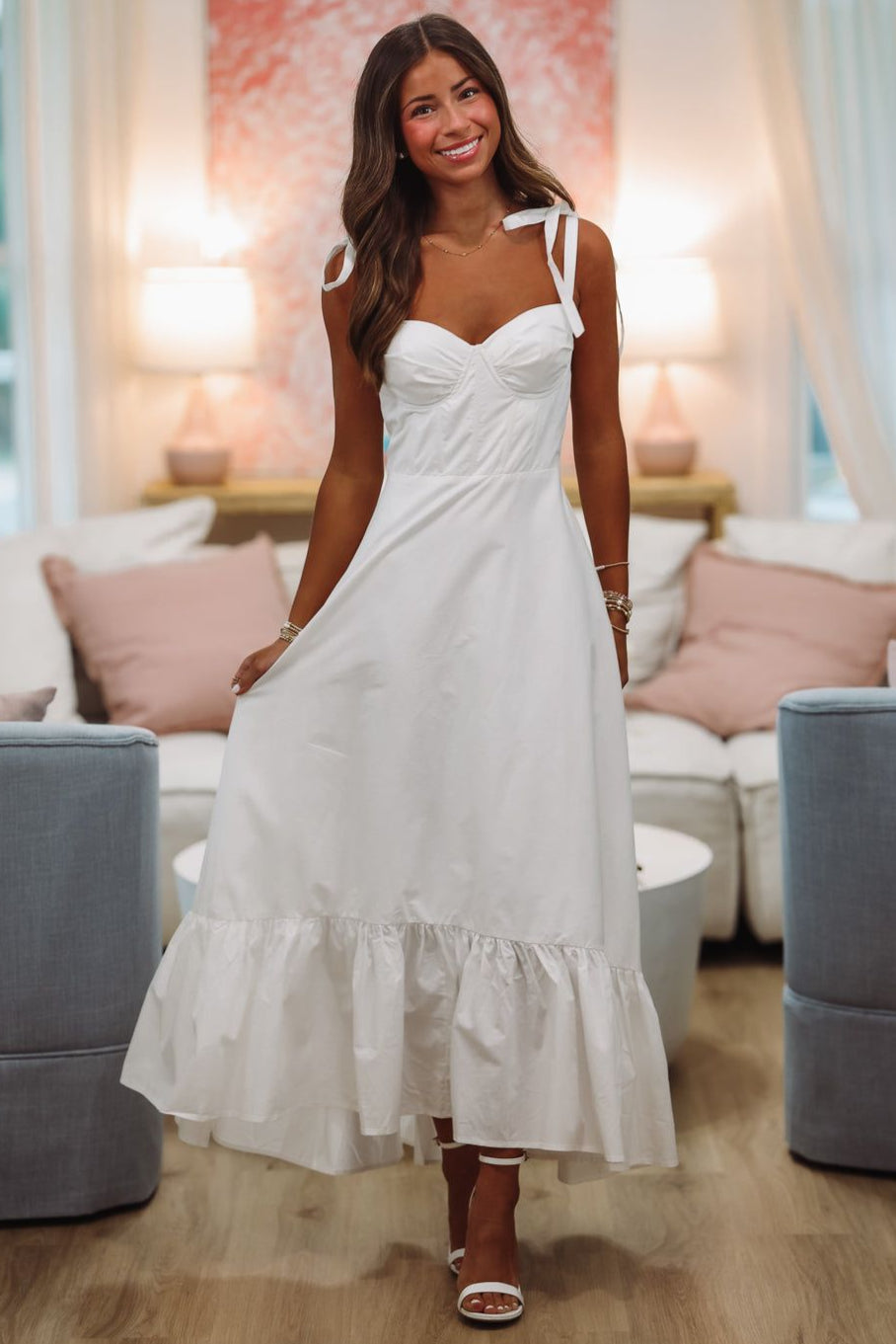 Designate Your Fate Maxi Dress - White