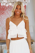 Girl in the Mirror Cami Top - White