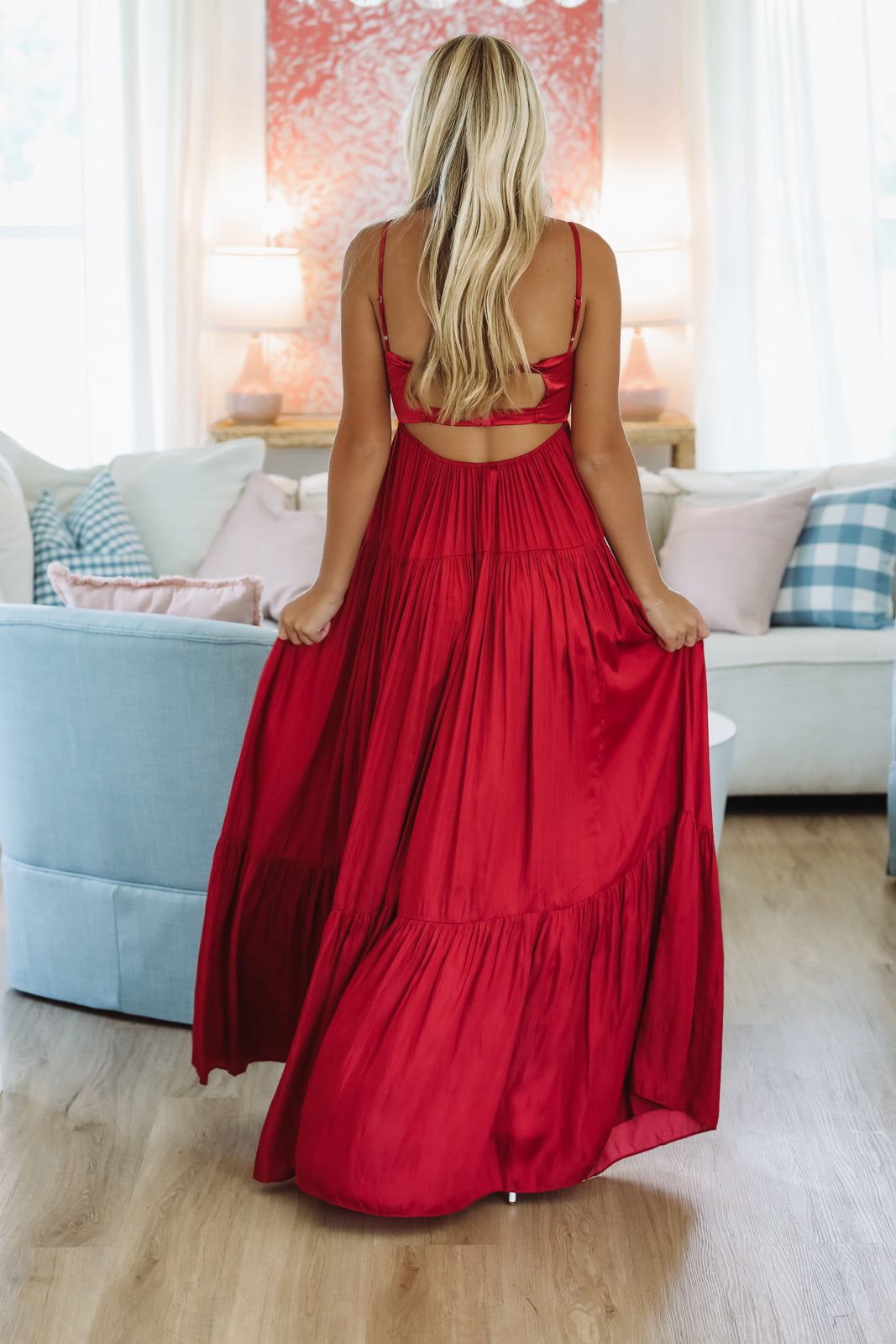 Caviar Dreams Maxi Dress - Crimson Red