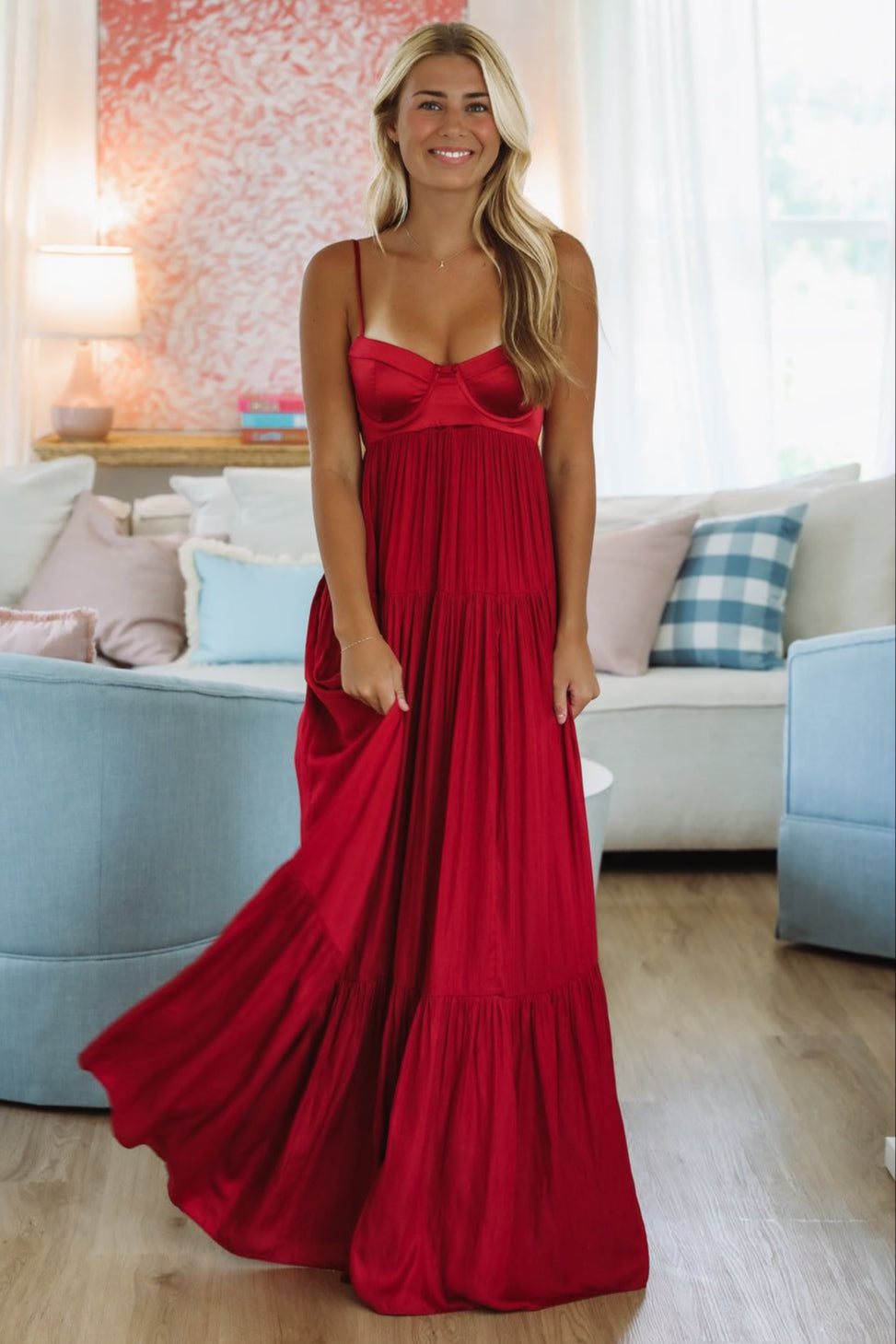 Caviar Dreams Maxi Dress - Crimson Red